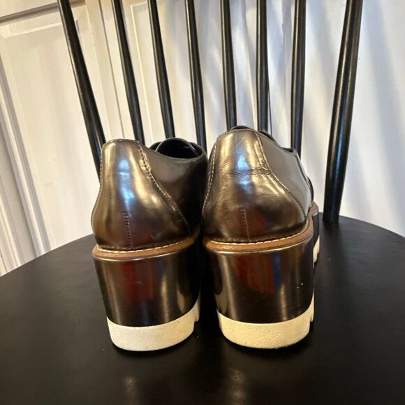 Donna Karan uri pewter metallic platform oxford size 8.5 - Picture 6 of 12